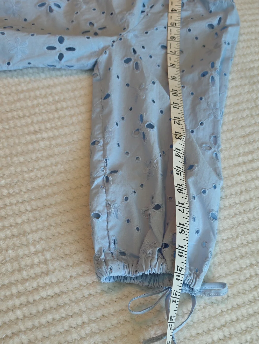 Michael Michael Kors Light Blue Lace Blouse